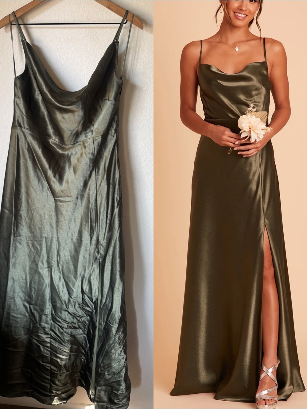 Birdy Grey | Lisa Shiny Satin Bridesmaid Maxi Dress